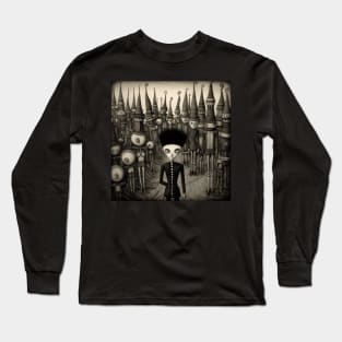 The Black Parade, in Folk Art Brut Style Long Sleeve T-Shirt